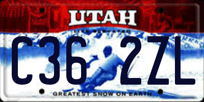 UT license plate C362ZL