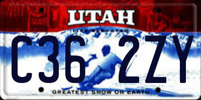 UT license plate C362ZY