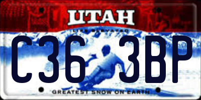 UT license plate C363BP