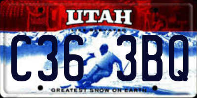 UT license plate C363BQ