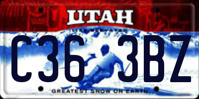 UT license plate C363BZ