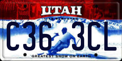 UT license plate C363CL