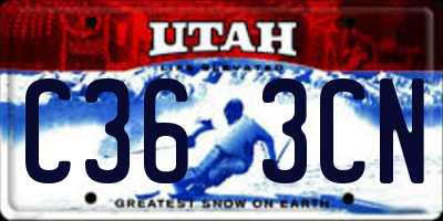UT license plate C363CN