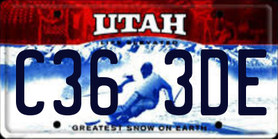 UT license plate C363DE