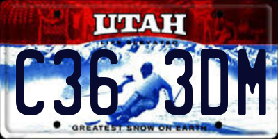 UT license plate C363DM