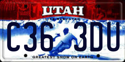UT license plate C363DU