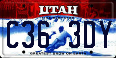 UT license plate C363DY