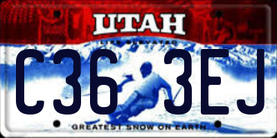 UT license plate C363EJ