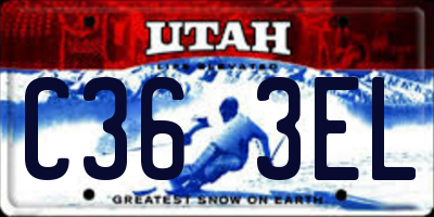 UT license plate C363EL