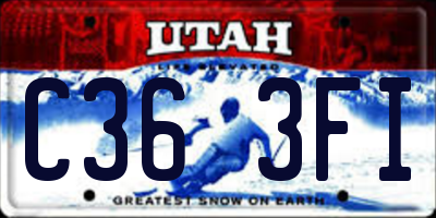 UT license plate C363FI