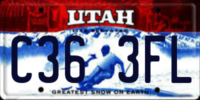 UT license plate C363FL