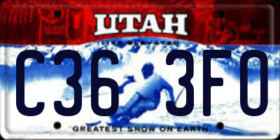 UT license plate C363FO
