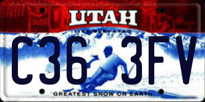 UT license plate C363FV
