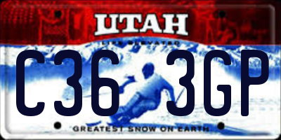 UT license plate C363GP