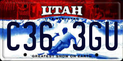 UT license plate C363GU
