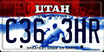UT license plate C363HR