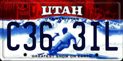 UT license plate C363IL