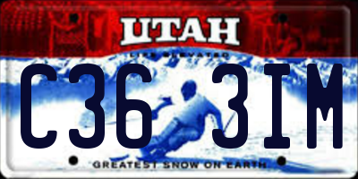 UT license plate C363IM