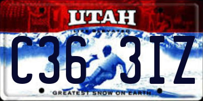 UT license plate C363IZ