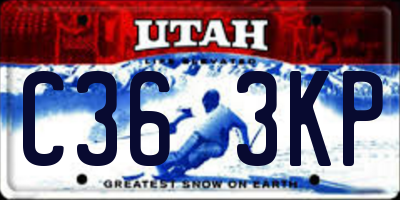 UT license plate C363KP