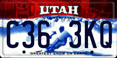 UT license plate C363KQ