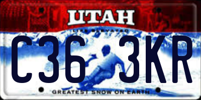 UT license plate C363KR