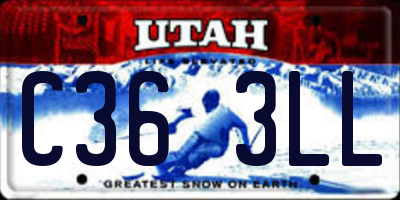 UT license plate C363LL