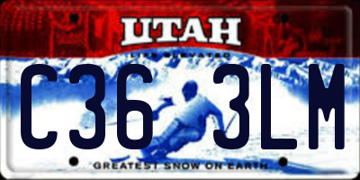 UT license plate C363LM