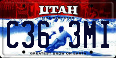UT license plate C363MI