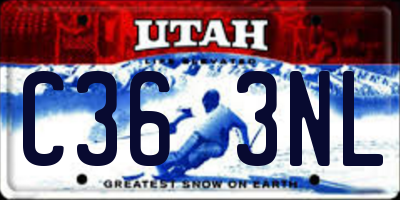 UT license plate C363NL