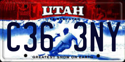 UT license plate C363NY