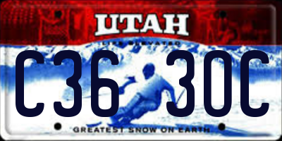 UT license plate C363OC