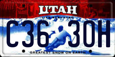 UT license plate C363OH