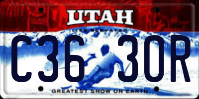 UT license plate C363OR