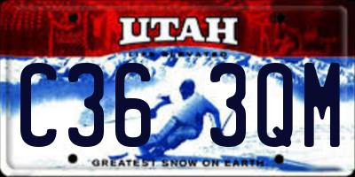 UT license plate C363QM