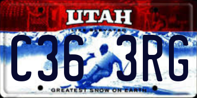 UT license plate C363RG