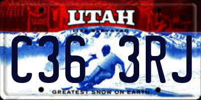 UT license plate C363RJ