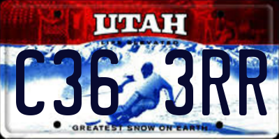 UT license plate C363RR