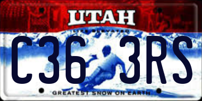 UT license plate C363RS