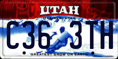 UT license plate C363TH