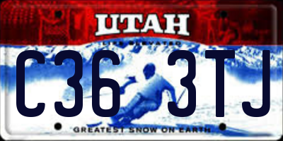 UT license plate C363TJ