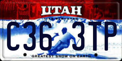 UT license plate C363TP
