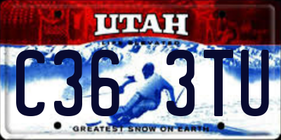 UT license plate C363TU