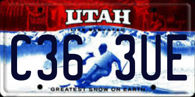 UT license plate C363UE
