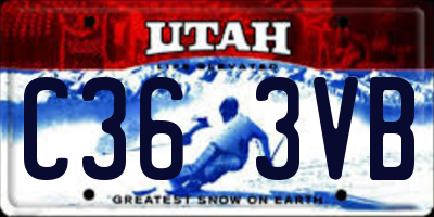 UT license plate C363VB