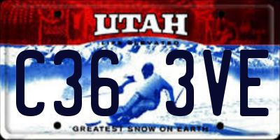 UT license plate C363VE