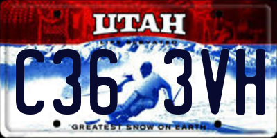 UT license plate C363VH