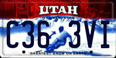 UT license plate C363VI