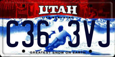 UT license plate C363VJ