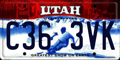 UT license plate C363VK